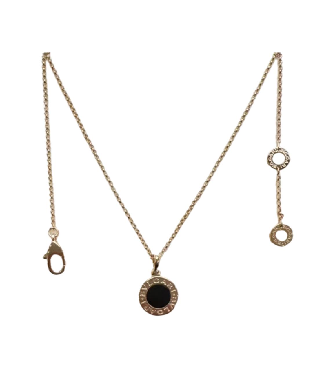 BVLGARI Черная подвеска из розового золота, фото 1