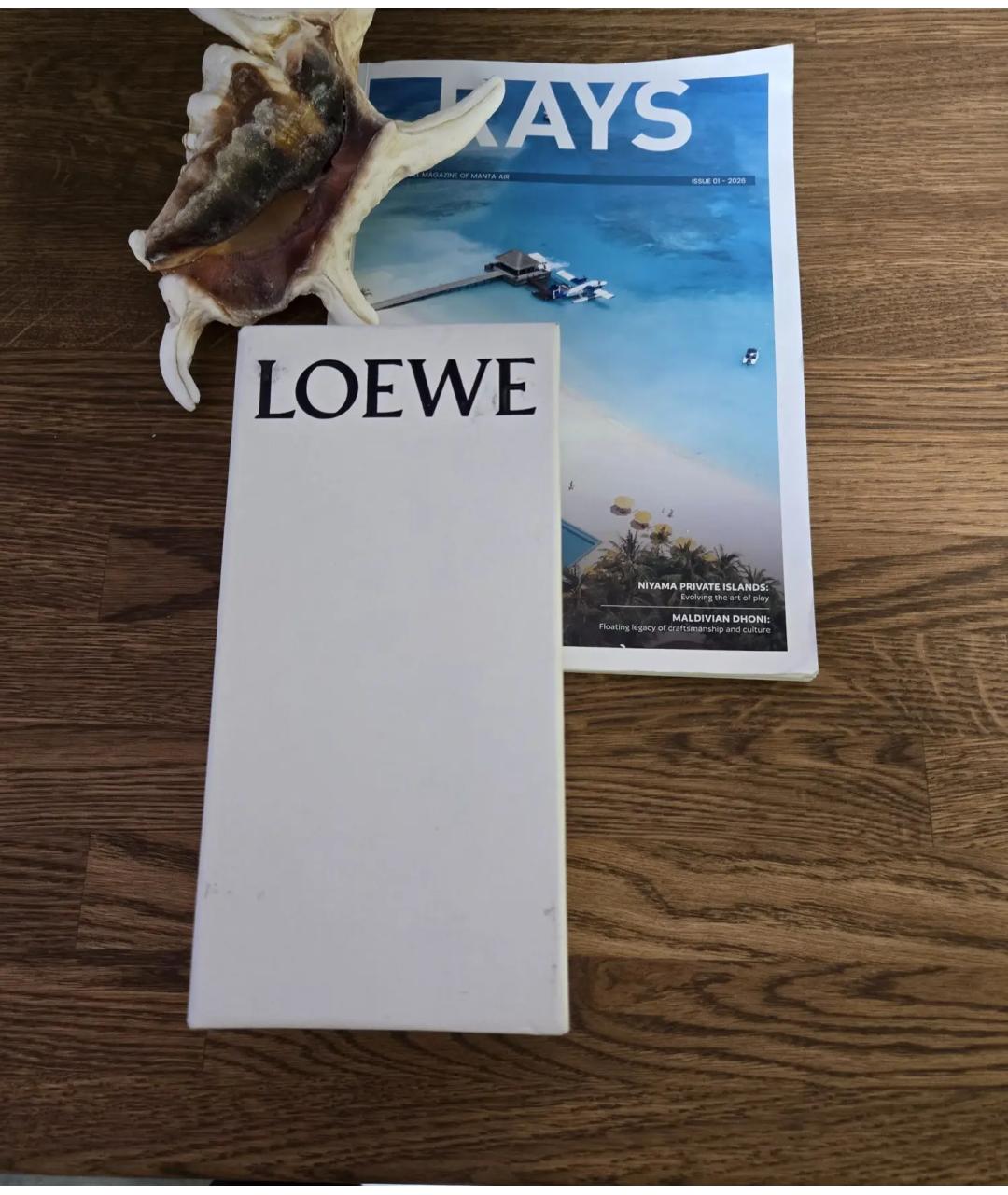 LOEWE Коричневый кожаный браслет, фото 6