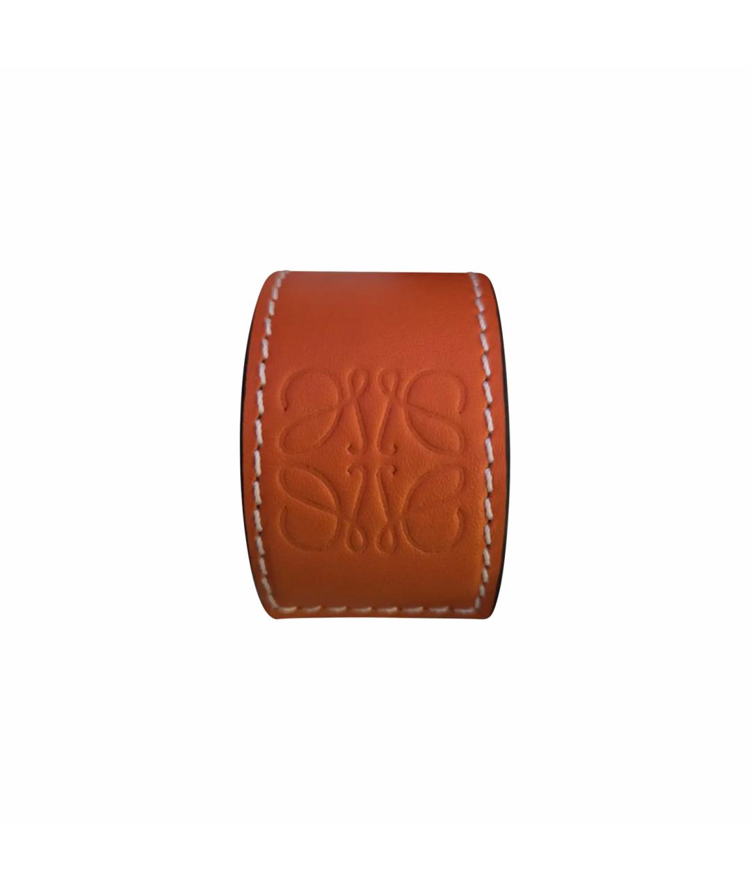 LOEWE Коричневый кожаный браслет, фото 1