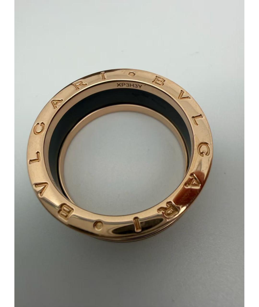 BVLGARI Черное кольцо из розового золота, фото 6