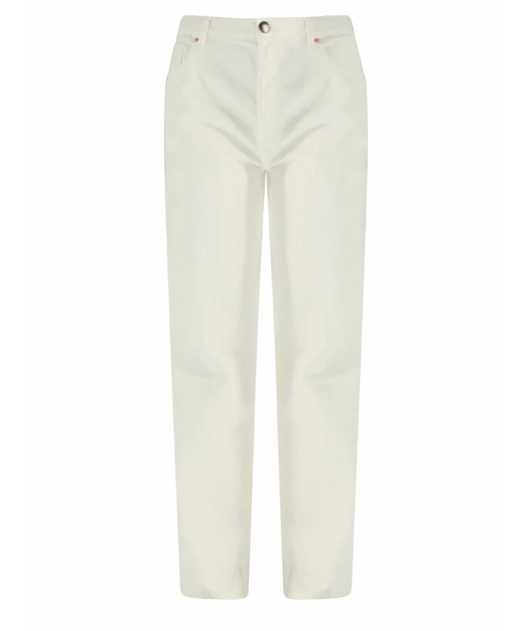 RAEY Белые хлопковые прямые джинсы, фото 6