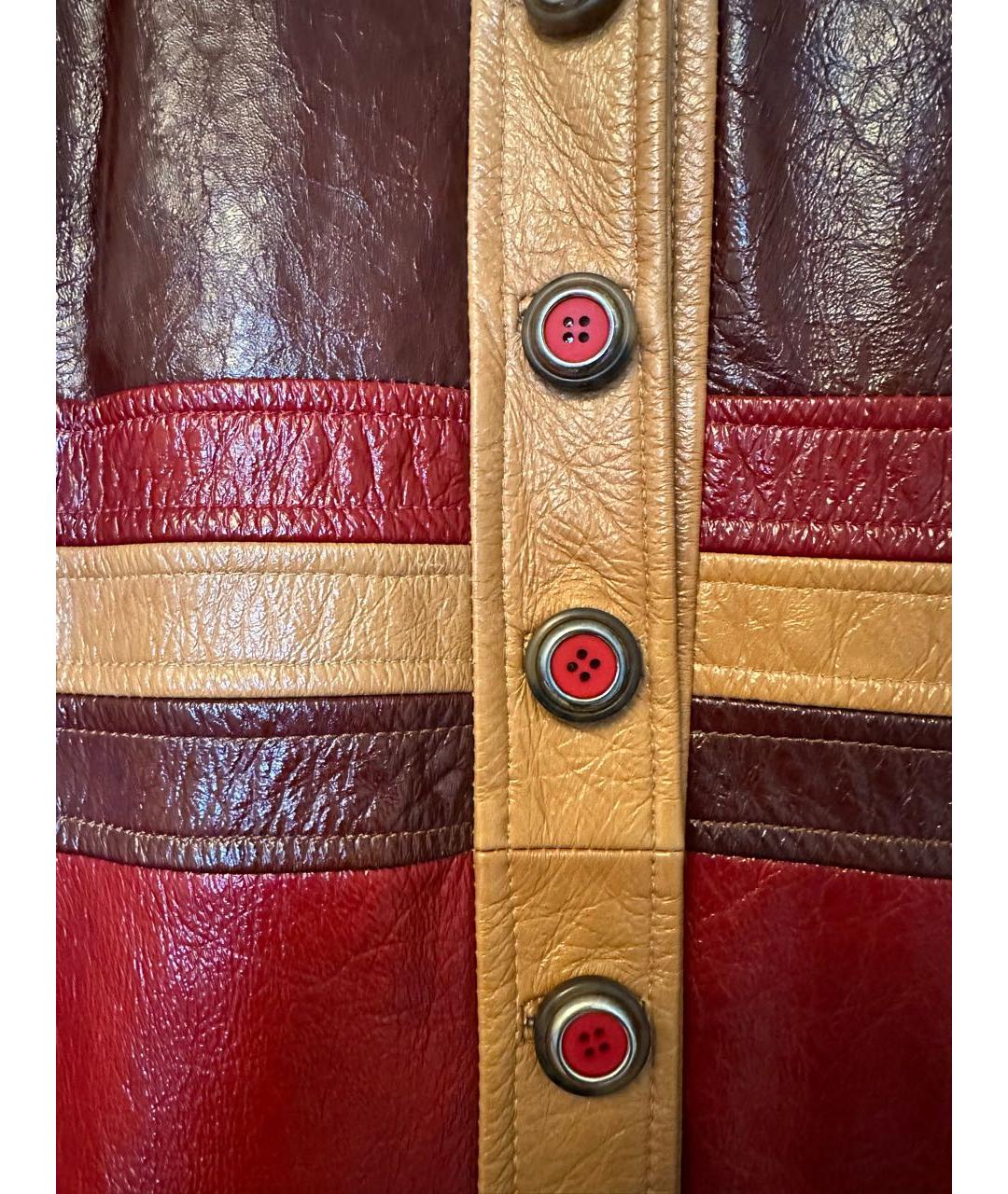 DOLCE&GABBANA Коричневый кожаный тренч/плащ, фото 4