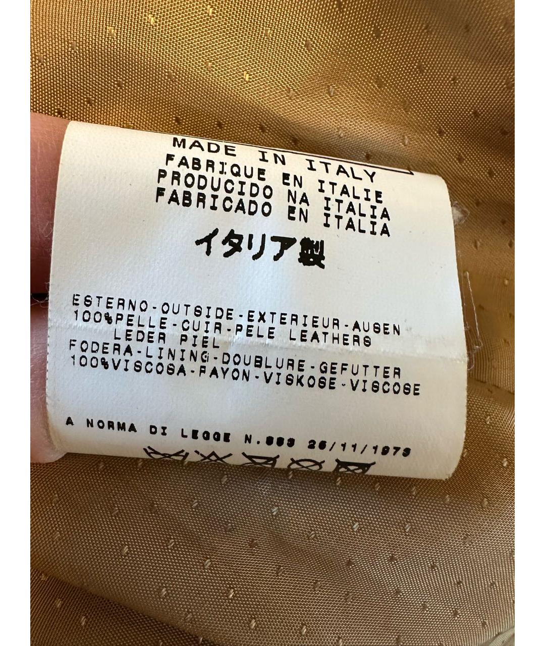 DOLCE&GABBANA Коричневый кожаный тренч/плащ, фото 6