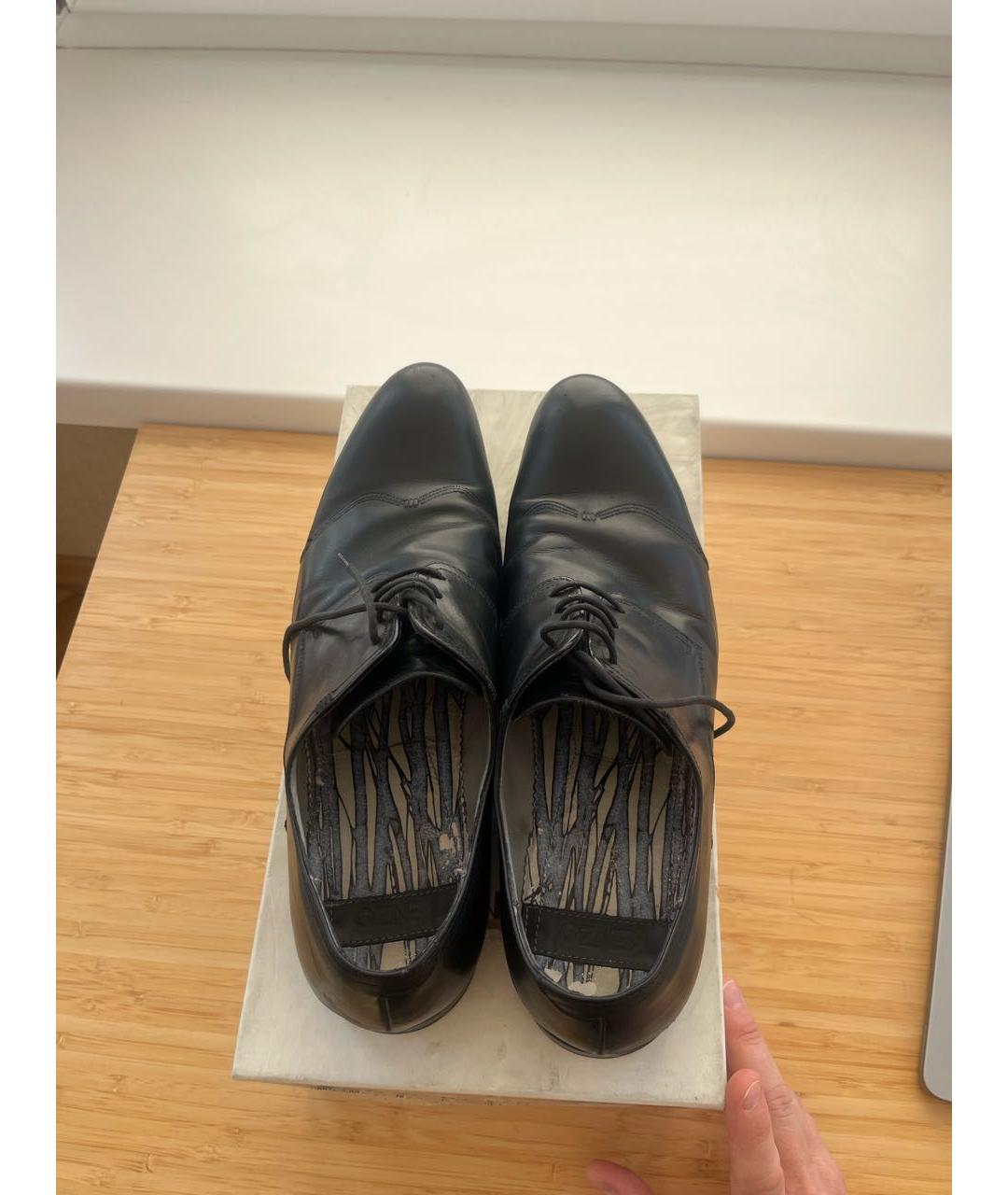 KENZO Черные кожаные туфли, фото 3