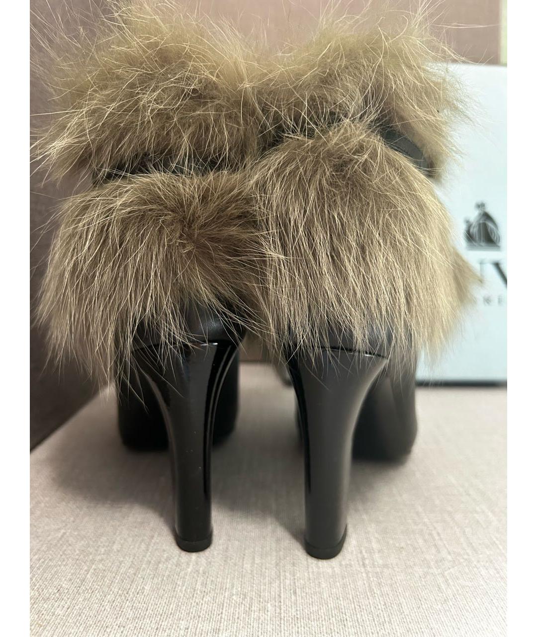 LANVIN Черные кожаные ботильоны, фото 3