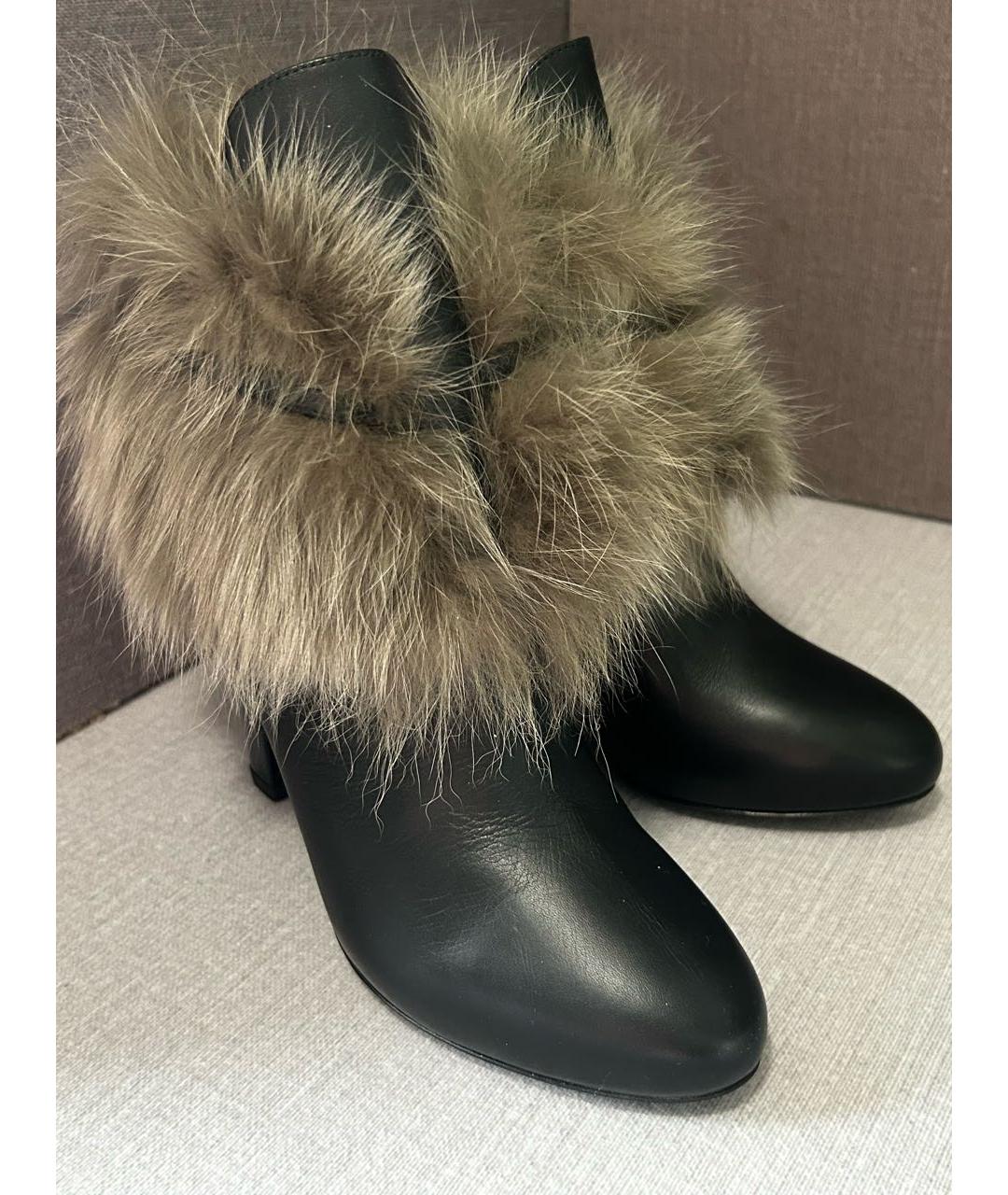 LANVIN Черные кожаные ботильоны, фото 6