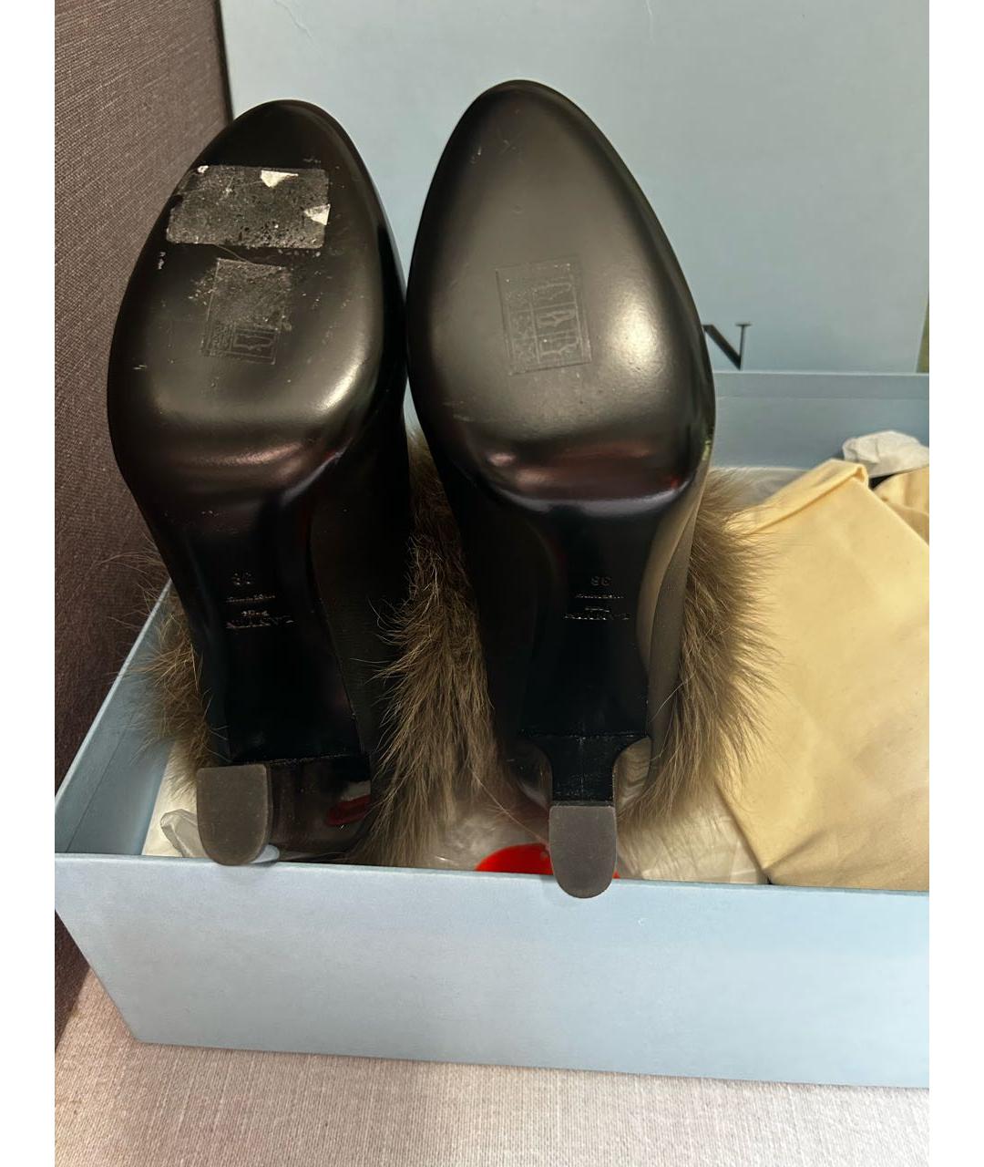 LANVIN Черные кожаные ботильоны, фото 5