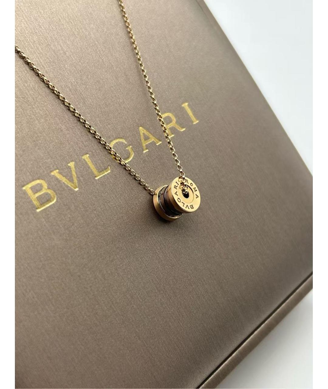 BVLGARI Коричневая подвеска из розового золота, фото 5