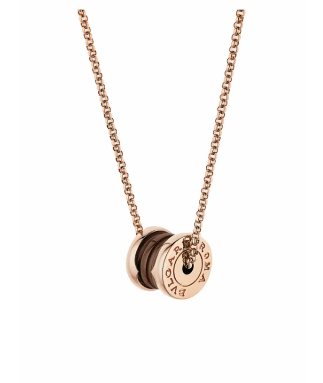 BVLGARI Коричневая подвеска из розового золота, фото 1