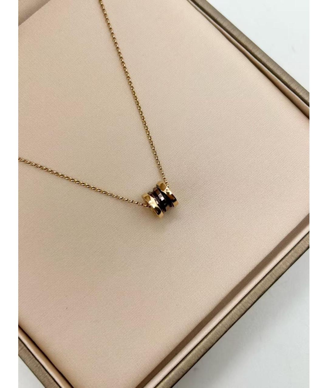 BVLGARI Коричневая подвеска из розового золота, фото 3