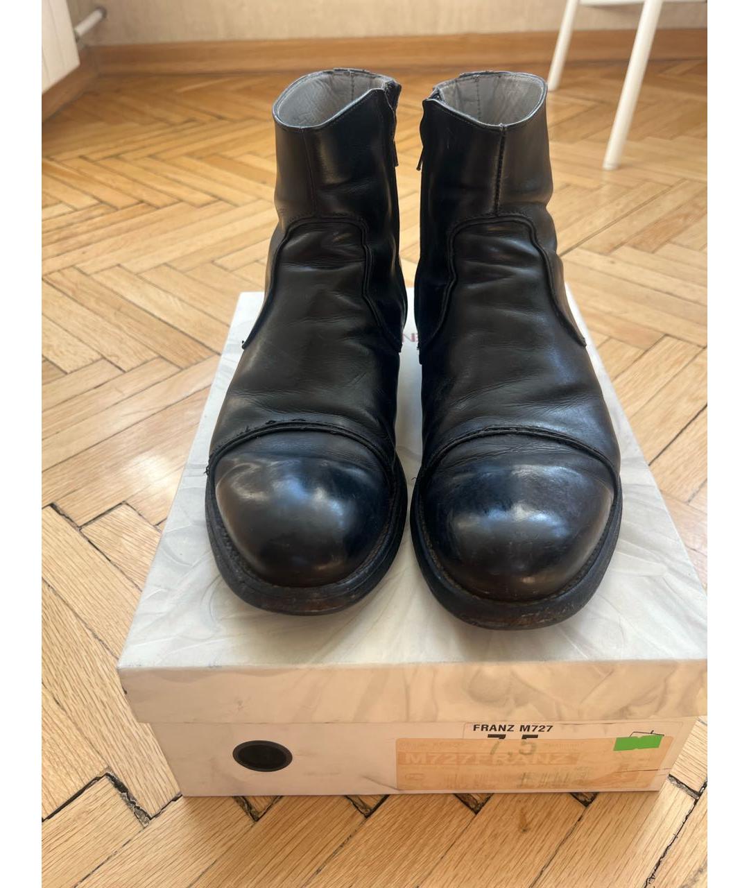 KENZO Черные кожаные высокие ботинки, фото 2