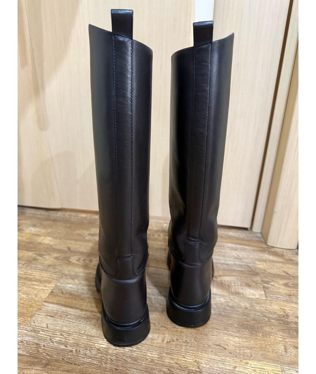 12 STOREEZ Коричневые кожаные сапоги, фото 3