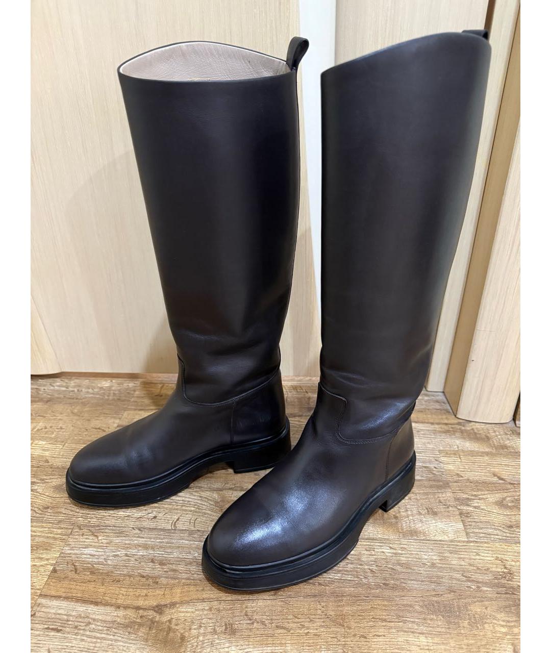 12 STOREEZ Коричневые кожаные сапоги, фото 2