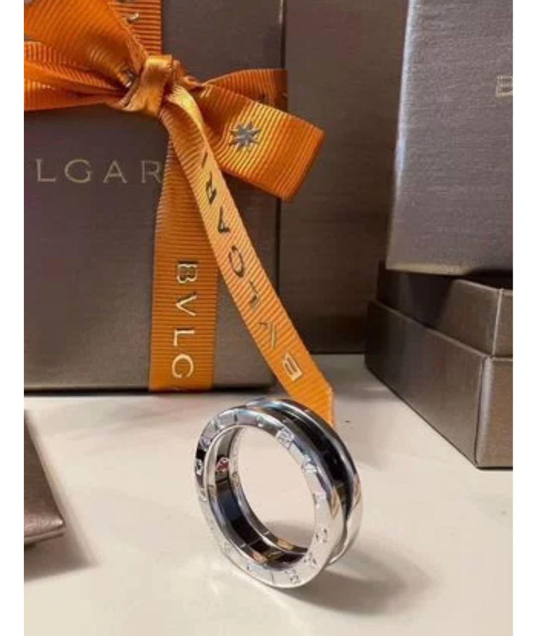 BVLGARI Черное серебряное кольцо, фото 2