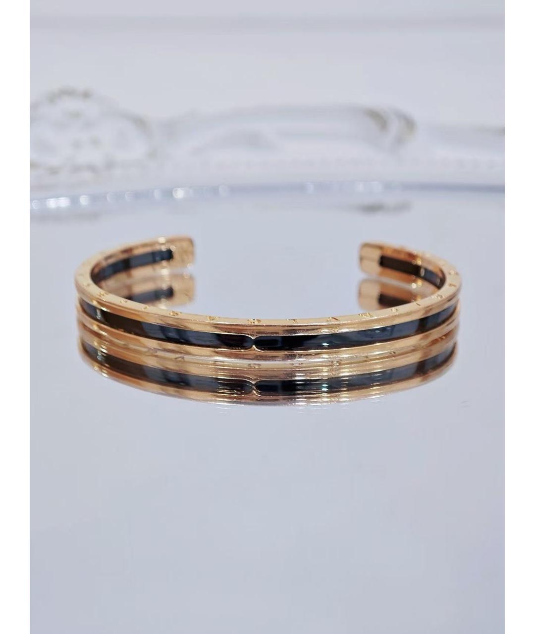 BVLGARI Черный браслет из розового золота, фото 2