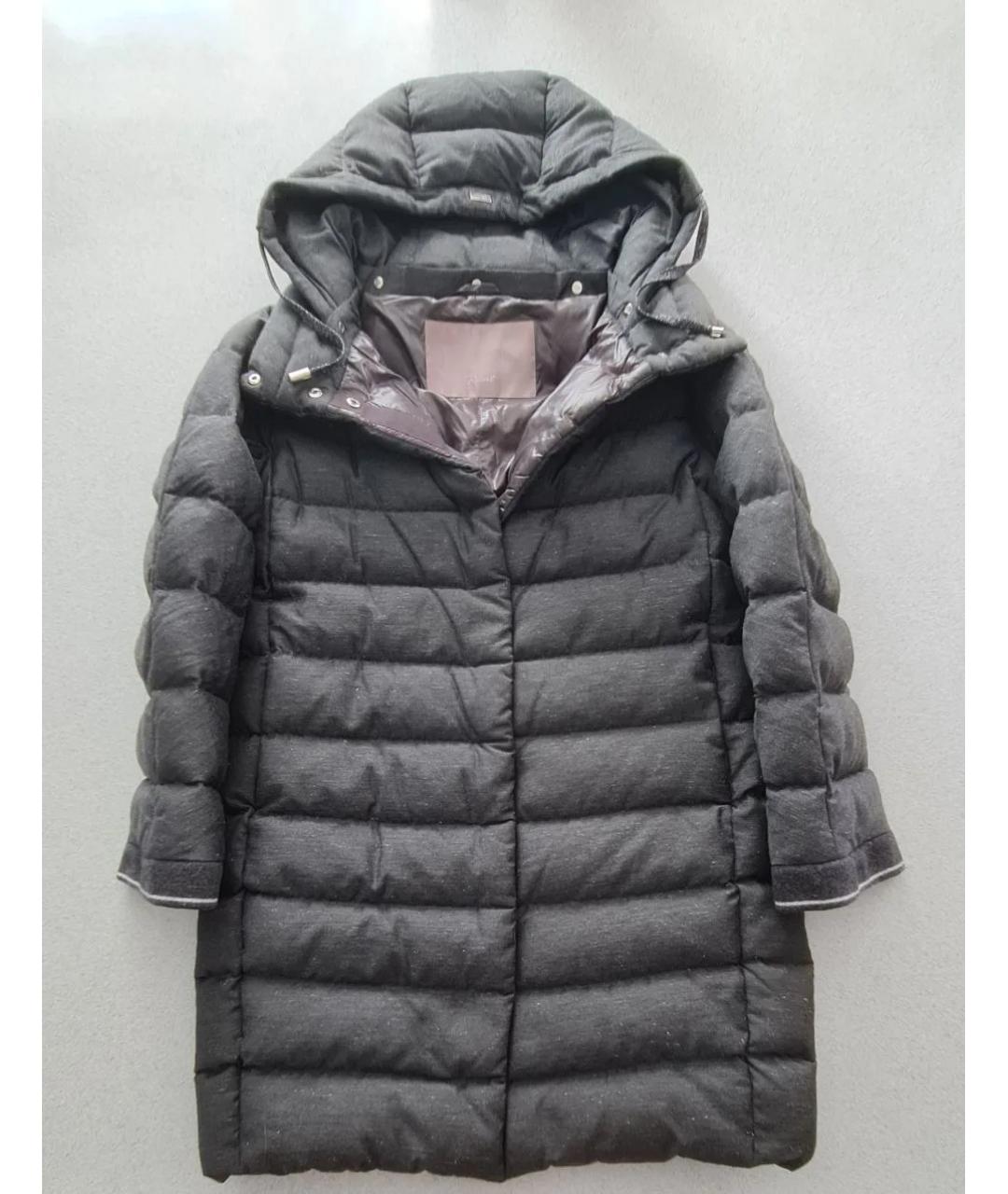 HERNO Серебрянный вискозный пуховик, фото 10