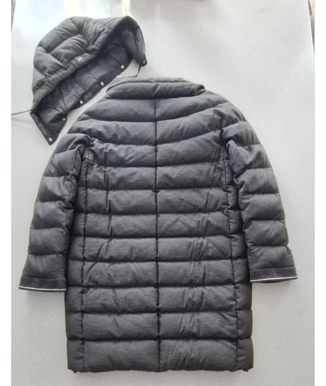 HERNO Серебрянный вискозный пуховик, фото 5