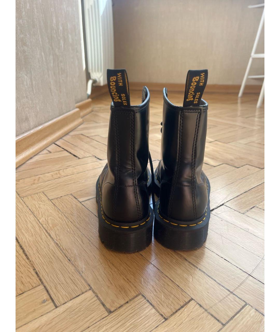 DR. MARTENS Черные кожаные ботинки, фото 4