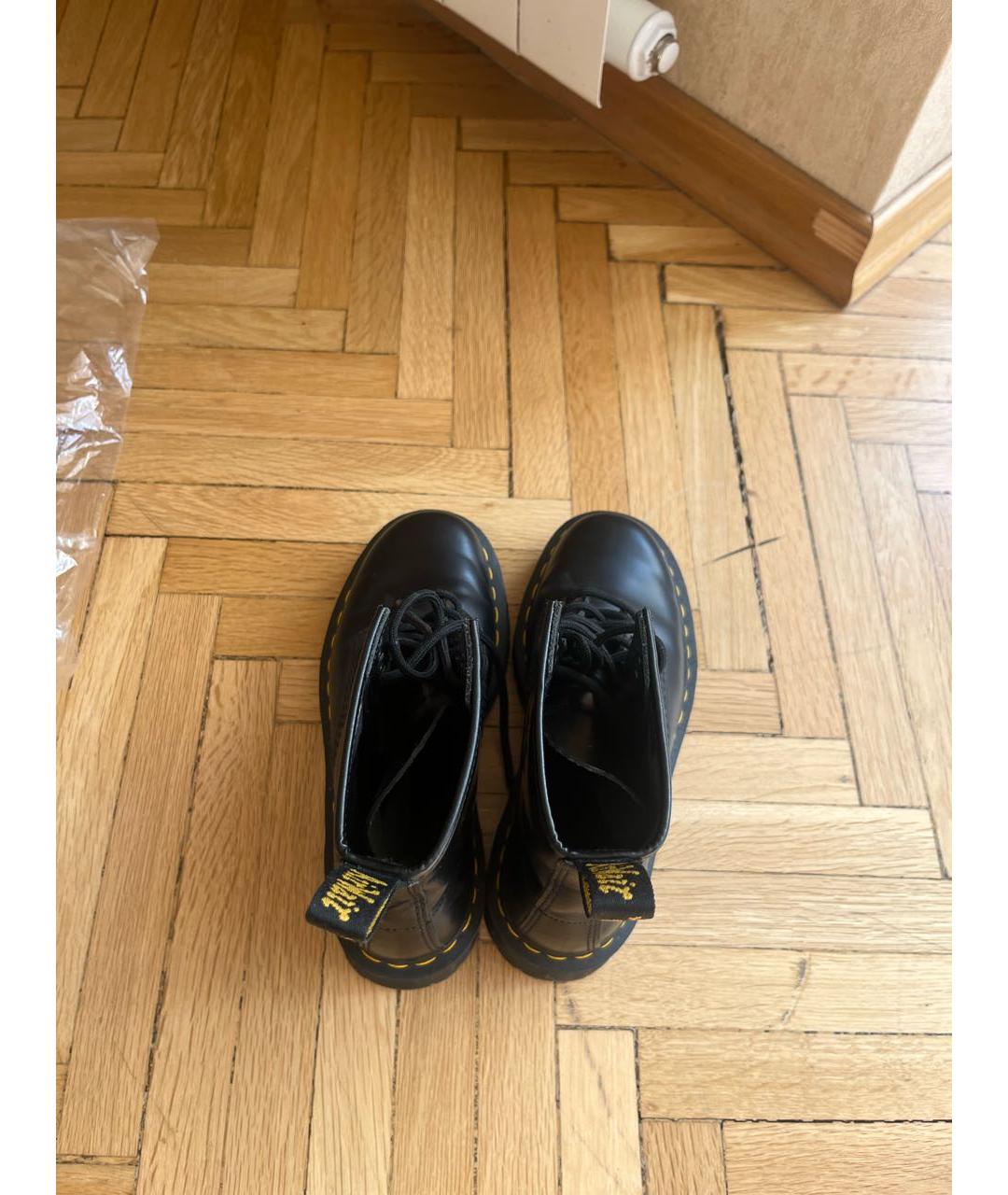 DR. MARTENS Черные кожаные ботинки, фото 3