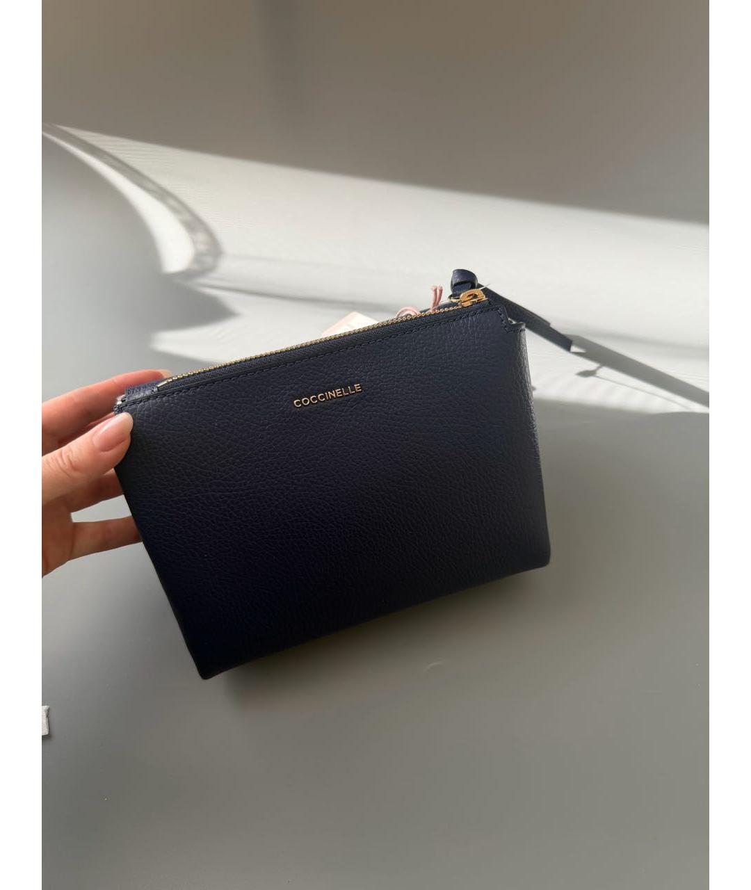 COCCINELLE Темно-синяя кожаная сумка через плечо, фото 3
