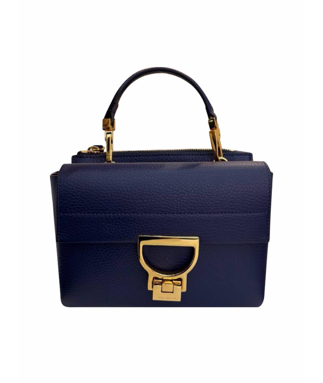 COCCINELLE Темно-синяя кожаная сумка через плечо, фото 1