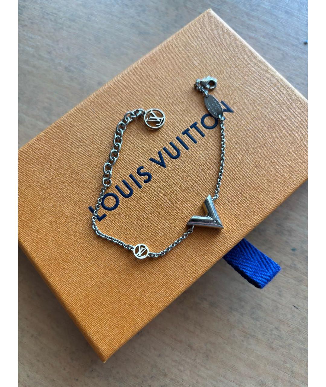 LOUIS VUITTON Серебрянный металлический браслет, фото 5
