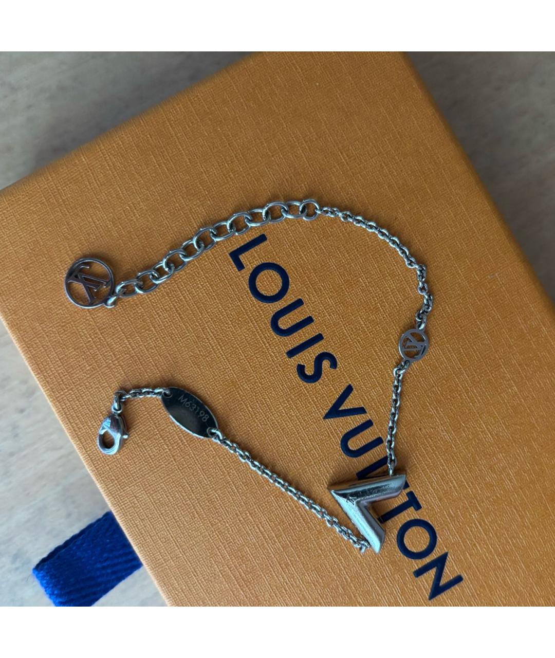 LOUIS VUITTON Серебрянный металлический браслет, фото 3