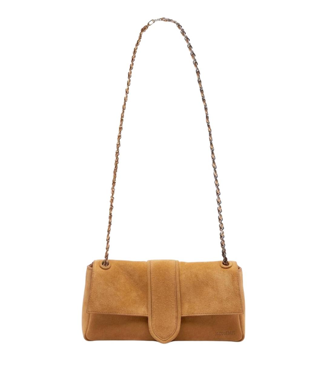 JACQUEMUS Коричневая замшевая сумка через плечо, фото 9