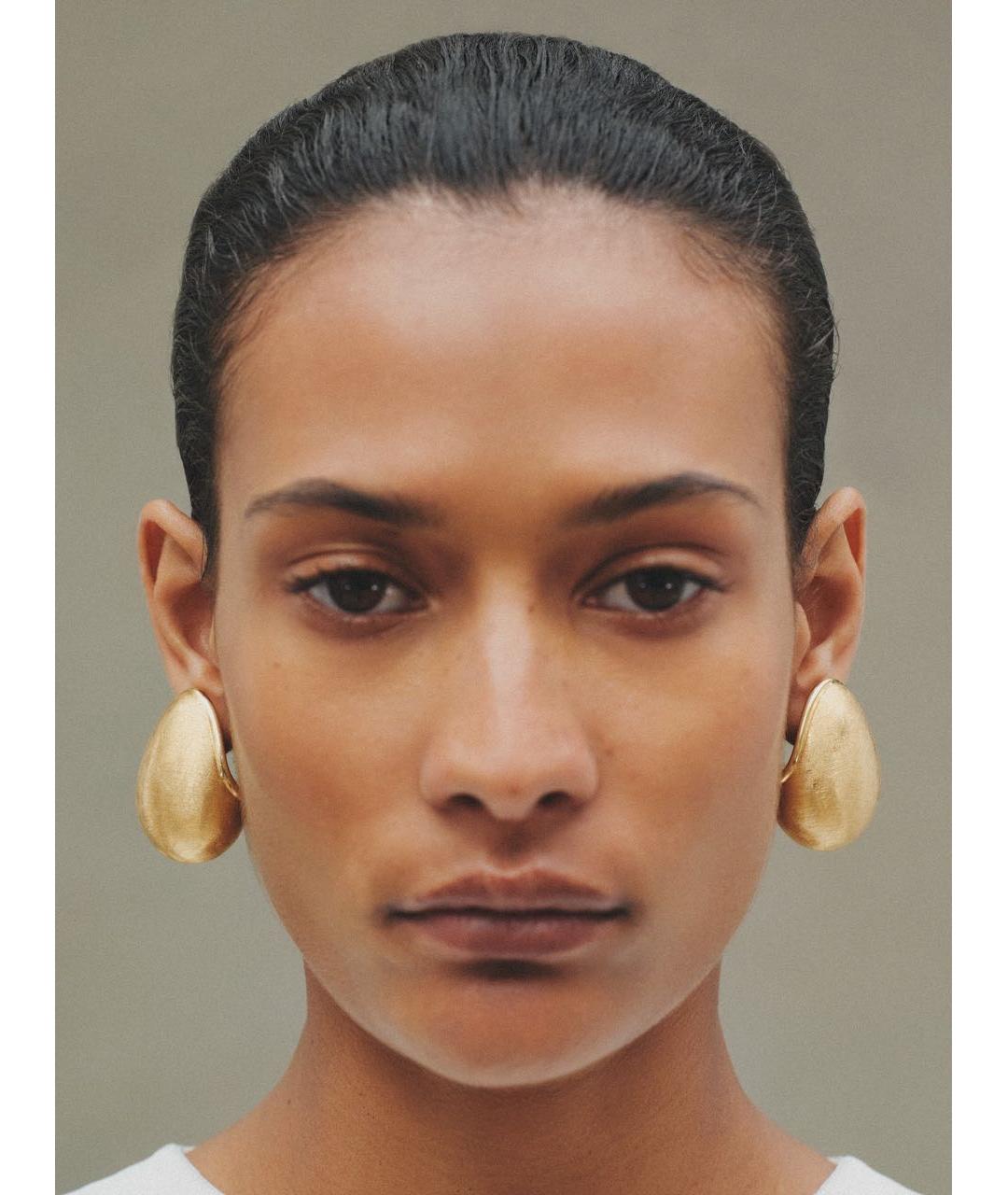 JACQUEMUS Золотые латунные серьги, фото 2