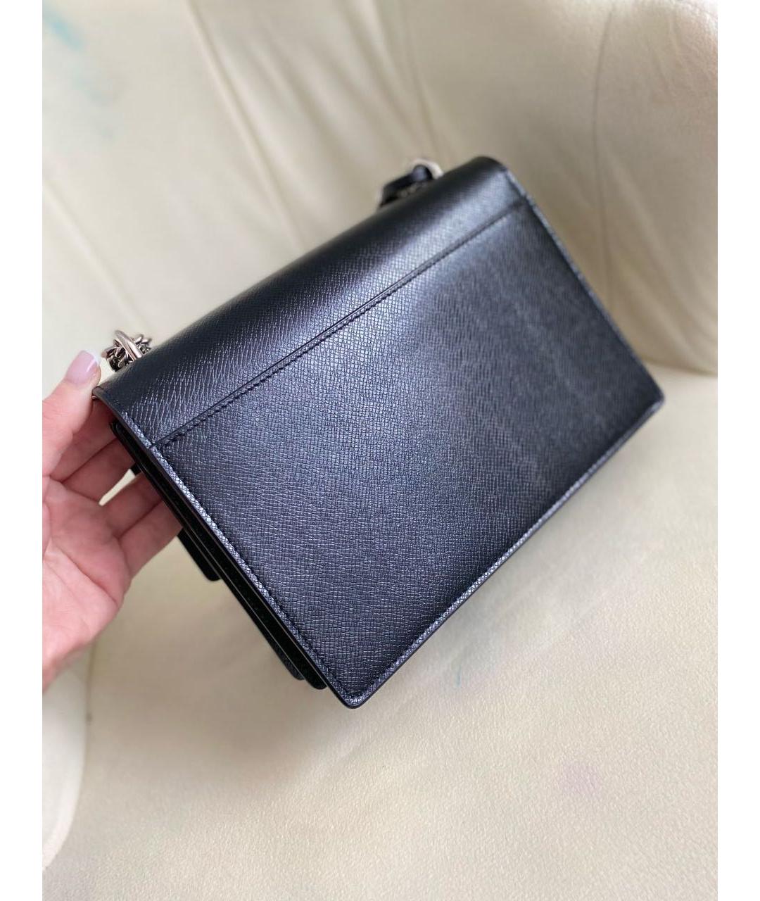 SAINT LAURENT Черная кожаная сумка через плечо, фото 2