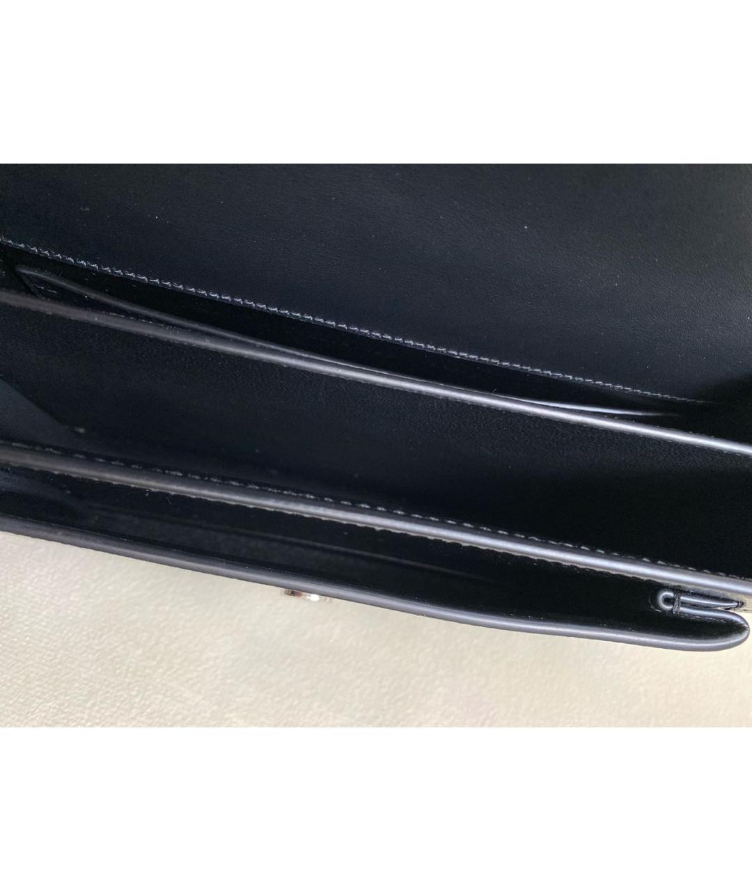 SAINT LAURENT Черная кожаная сумка через плечо, фото 4