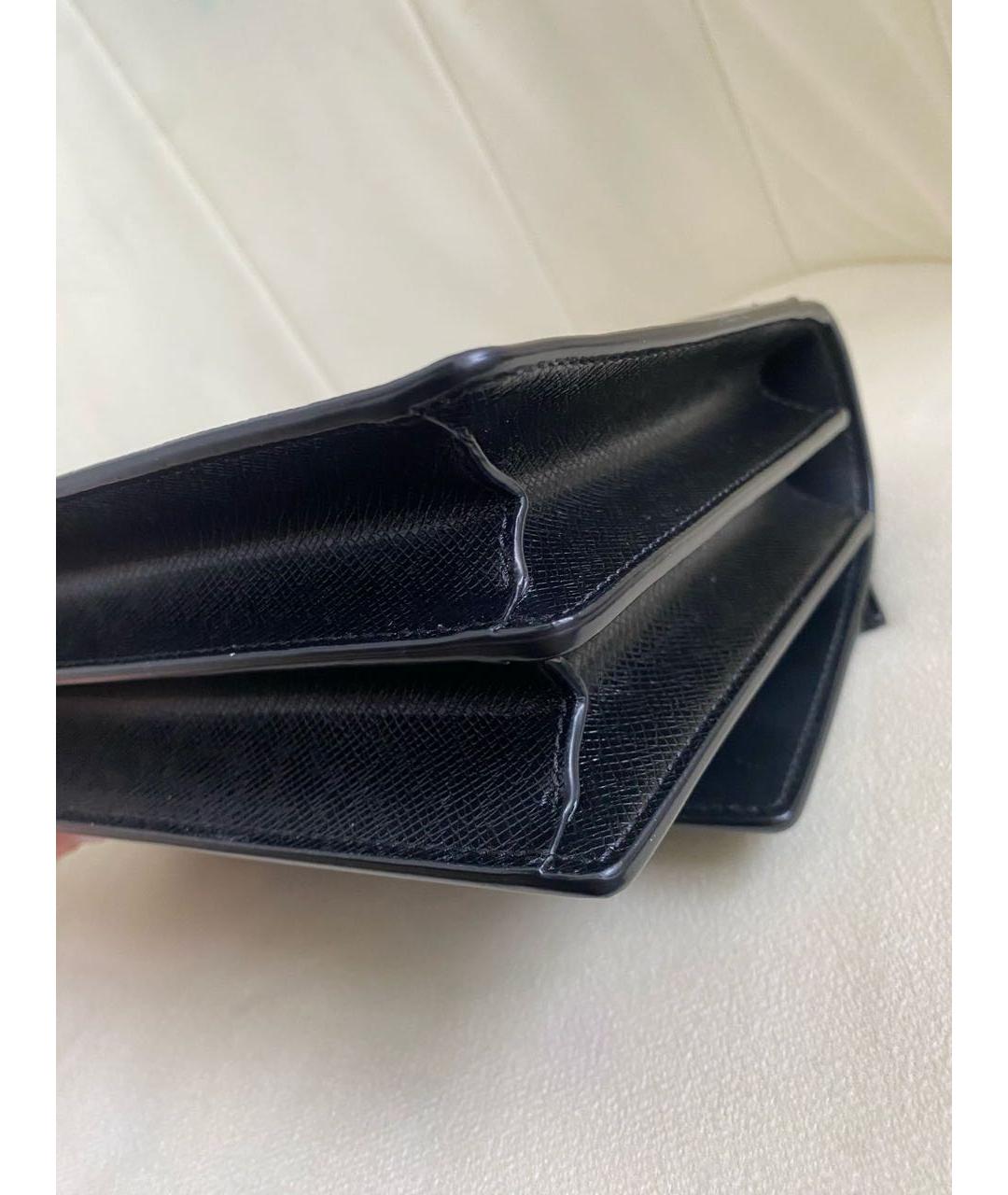 SAINT LAURENT Черная кожаная сумка через плечо, фото 8