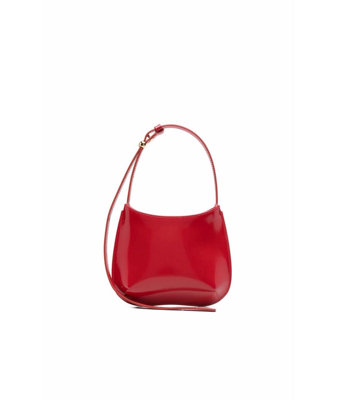 JACQUEMUS Красная сумка с короткими ручками из лакированной кожи, фото 6