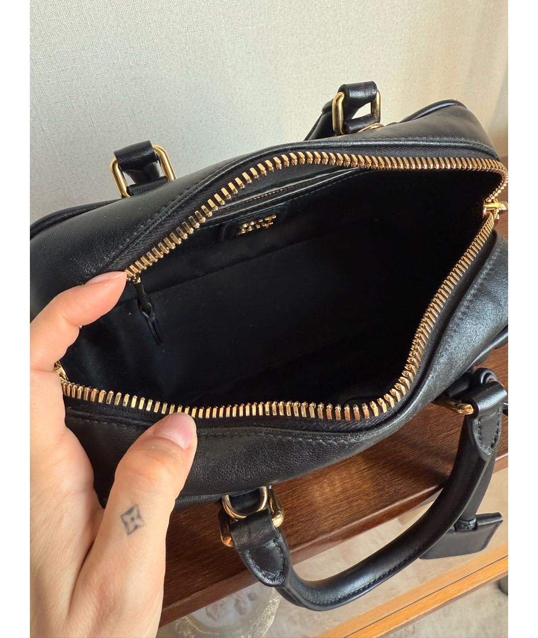 MIU MIU Черная кожаная сумка с короткими ручками, фото 4