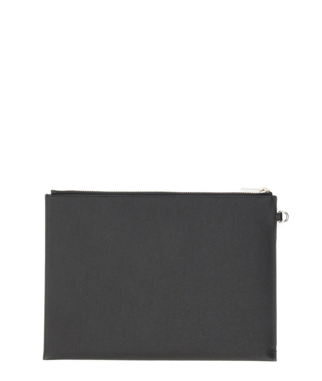 SAINT LAURENT Черная кожаная папка для документов, фото 2