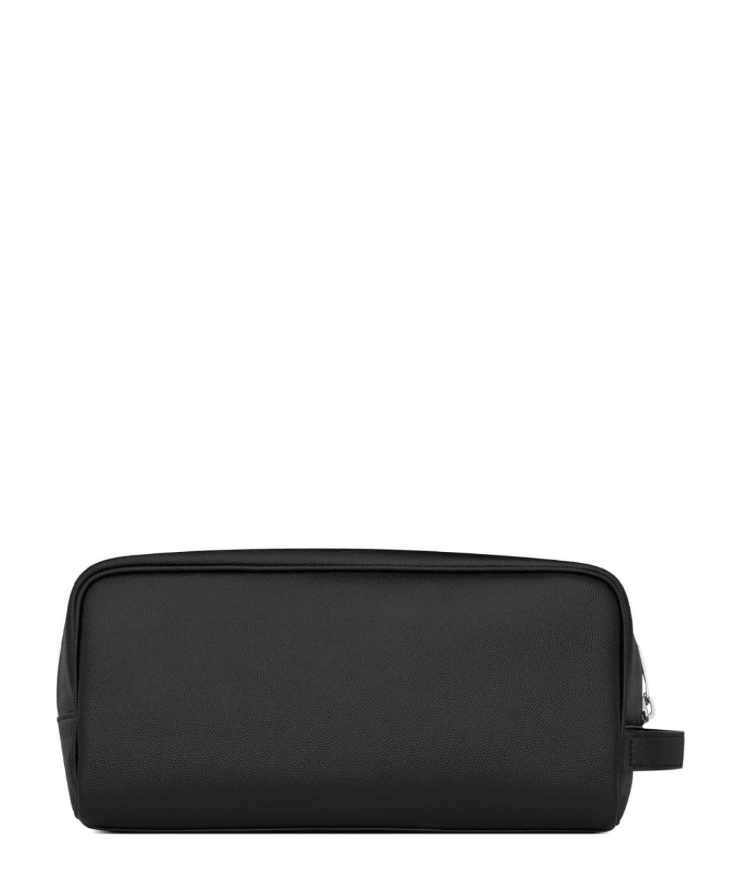 SAINT LAURENT Черная кожаная барсетка, фото 3