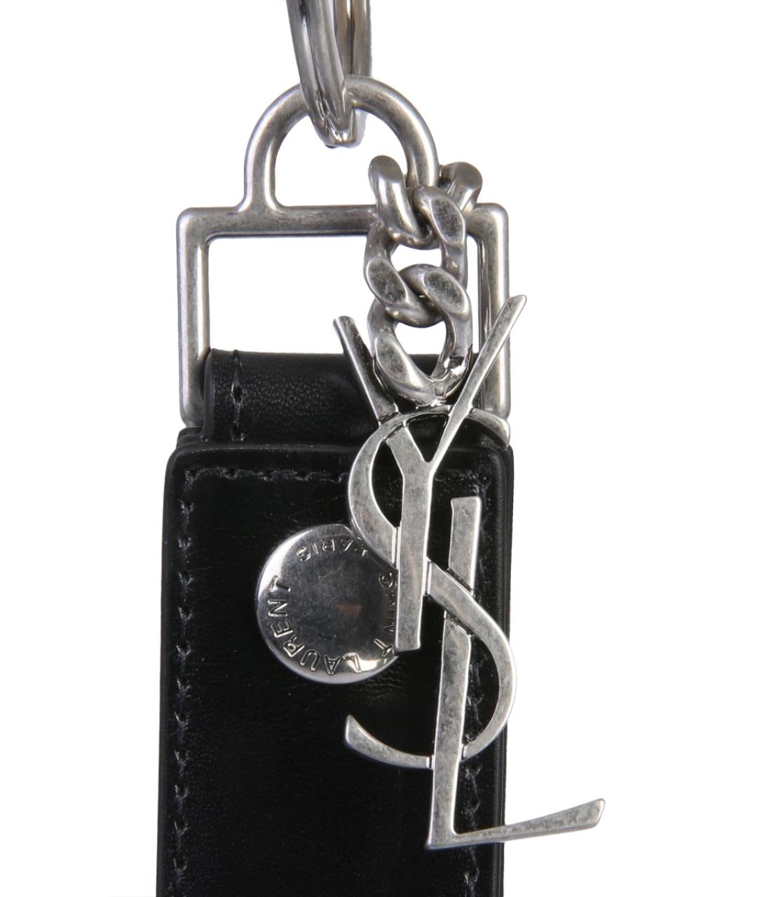 SAINT LAURENT Черный брелок, фото 3