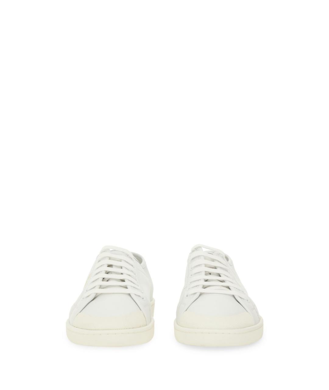 SAINT LAURENT Белые низкие кроссовки / кеды, фото 4