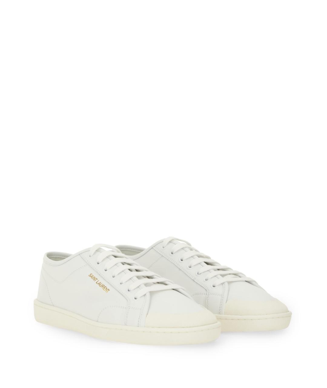 SAINT LAURENT Белые низкие кроссовки / кеды, фото 2