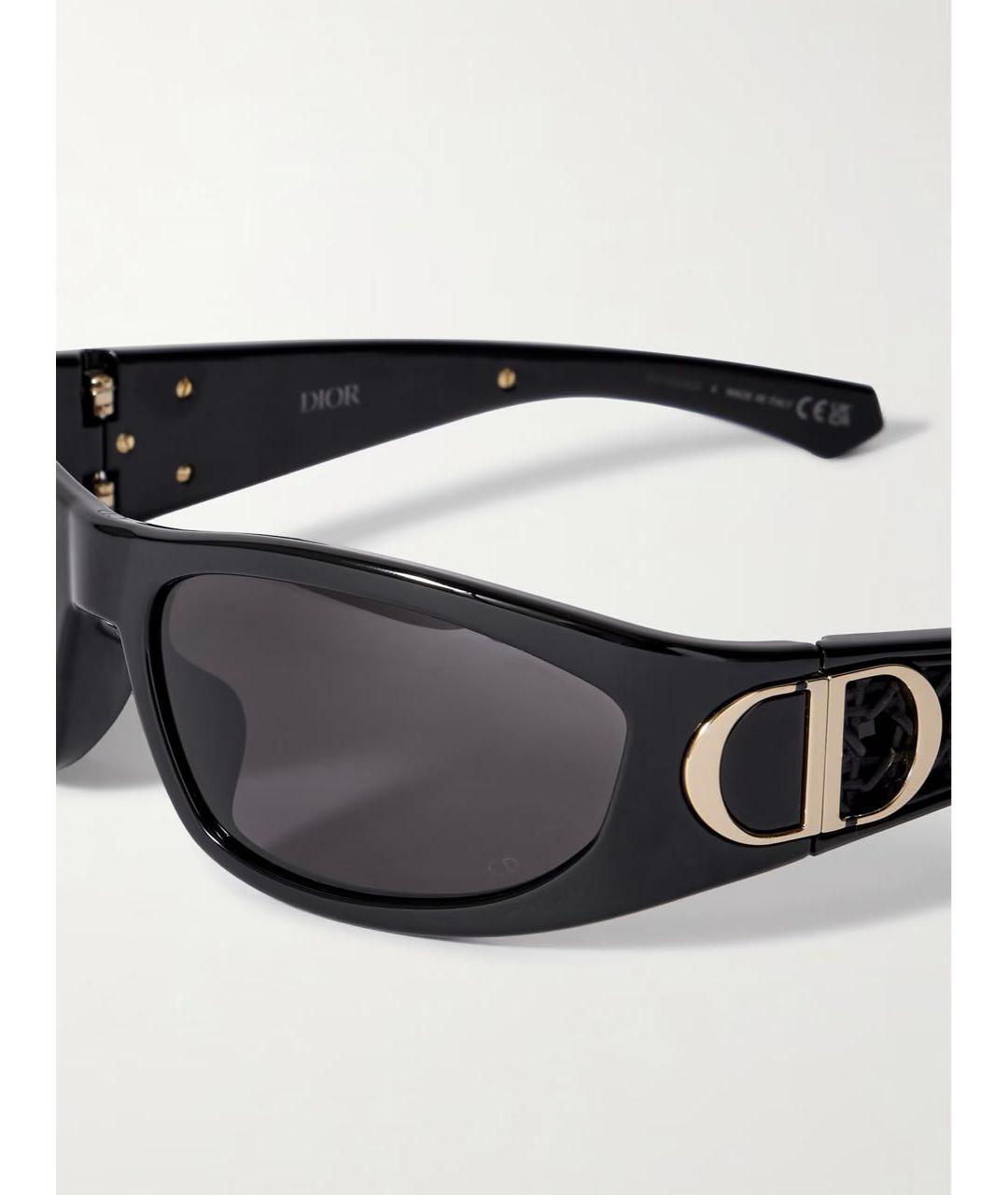 CHRISTIAN DIOR Черные пластиковые солнцезащитные очки, фото 2