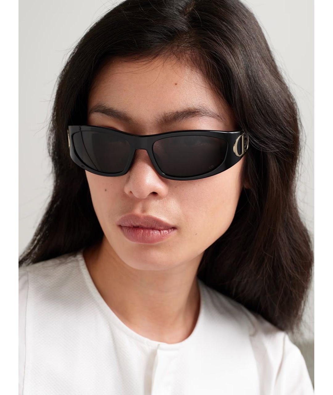 CHRISTIAN DIOR Черные пластиковые солнцезащитные очки, фото 3