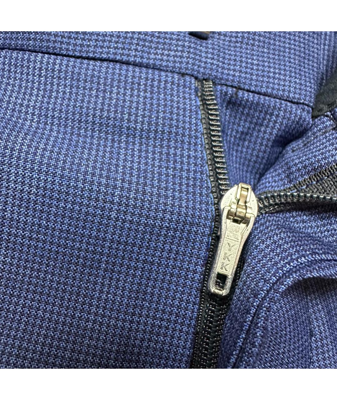 HUGO BOSS Синие шерстяные повседневные брюки, фото 4