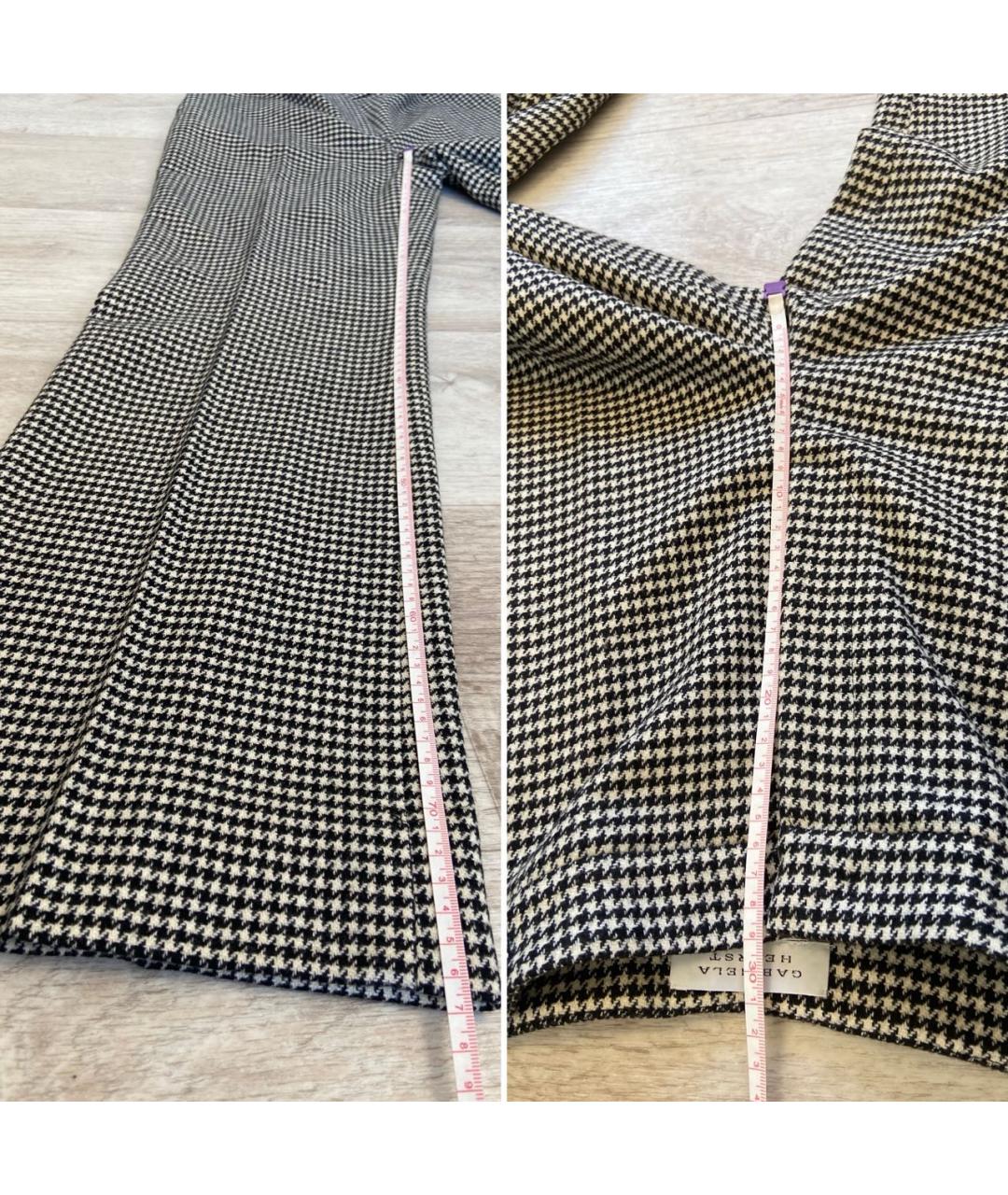 GABRIELA HEARST Черные шерстяные брюки широкие, фото 7