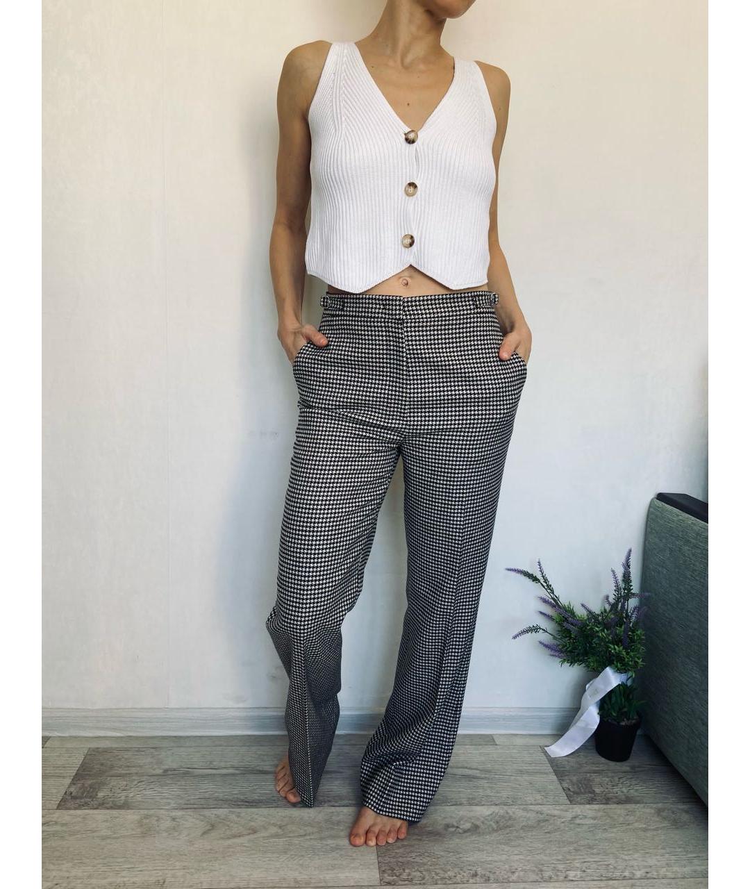 GABRIELA HEARST Черные шерстяные брюки широкие, фото 2