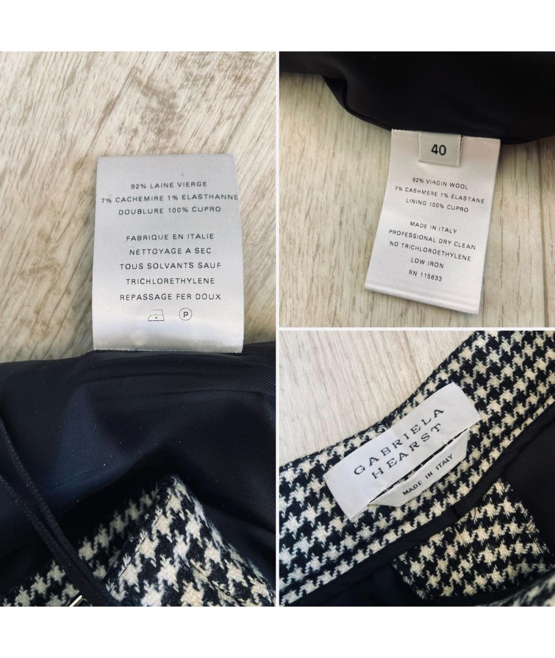 GABRIELA HEARST Черные шерстяные брюки широкие, фото 5