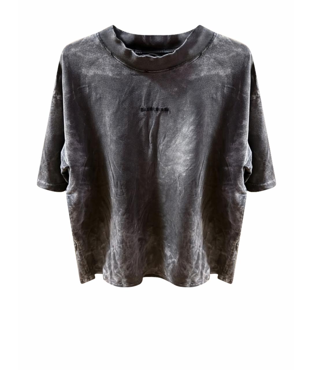 BALENCIAGA Серая хлопковая футболка, фото 1