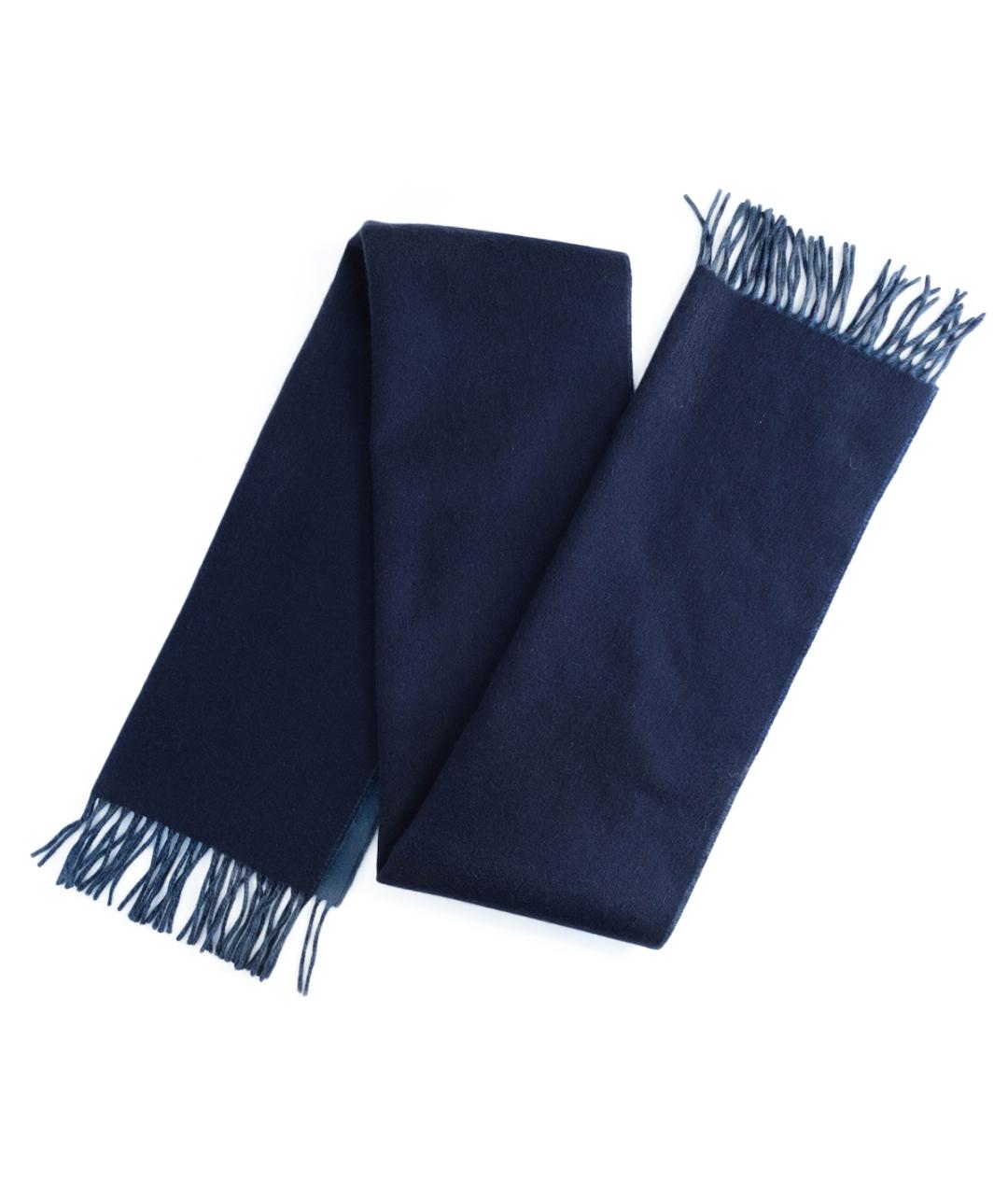 HERMES Темно-синий кашемировый шарф, фото 2