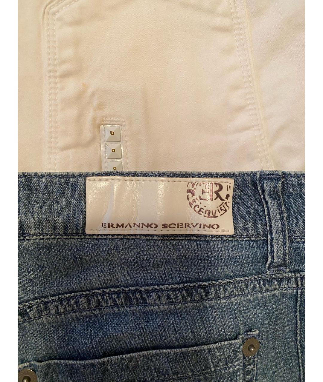 ERMANNO SCERVINO Синие хлопковые шорты, фото 3