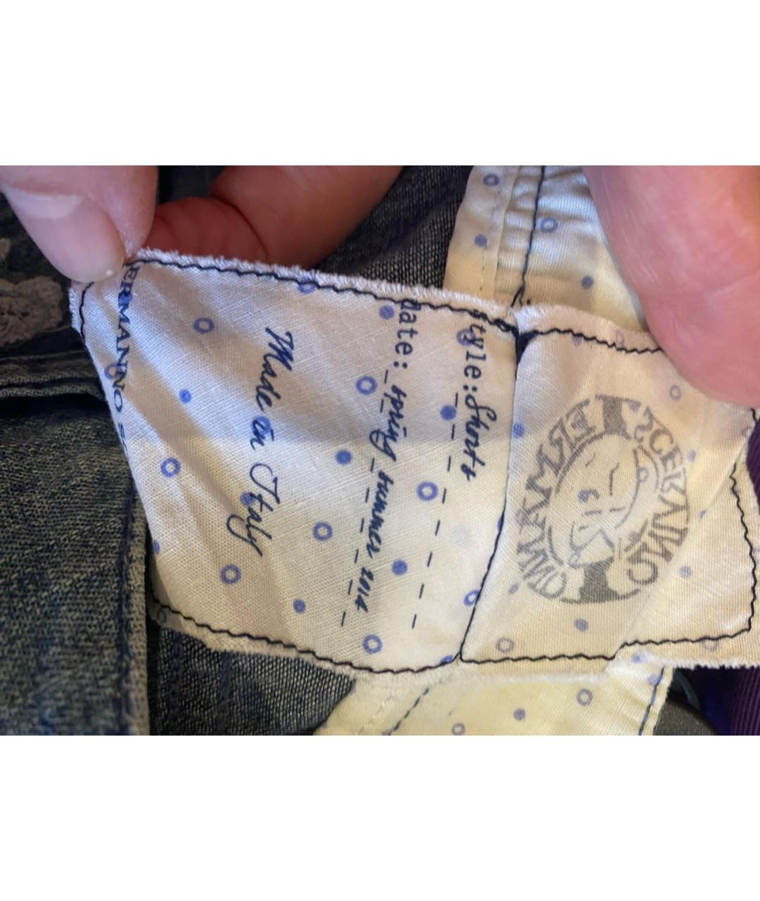 ERMANNO SCERVINO Синие хлопковые шорты, фото 6