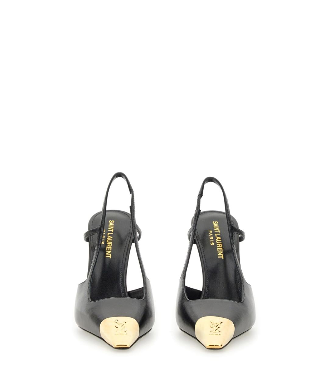 SAINT LAURENT Черные кожаные туфли, фото 4